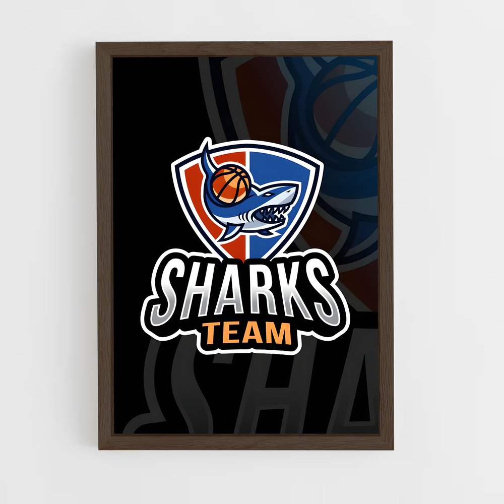 Poster Sharks Power – affiche Basketball (vue 5)